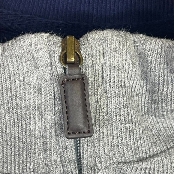 U.S. Polo Assn. Sweater Adult Extra Large Tall Gray Mock Neck 1/4 Zip Mens - Picture 5 of 12